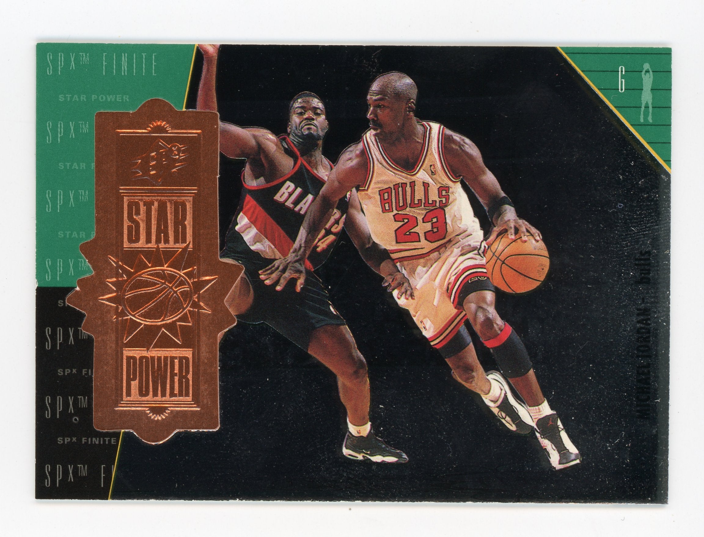 Michael Jordan 1998 UD SPx Finite Star Power /5400 #100 Chicago Bulls