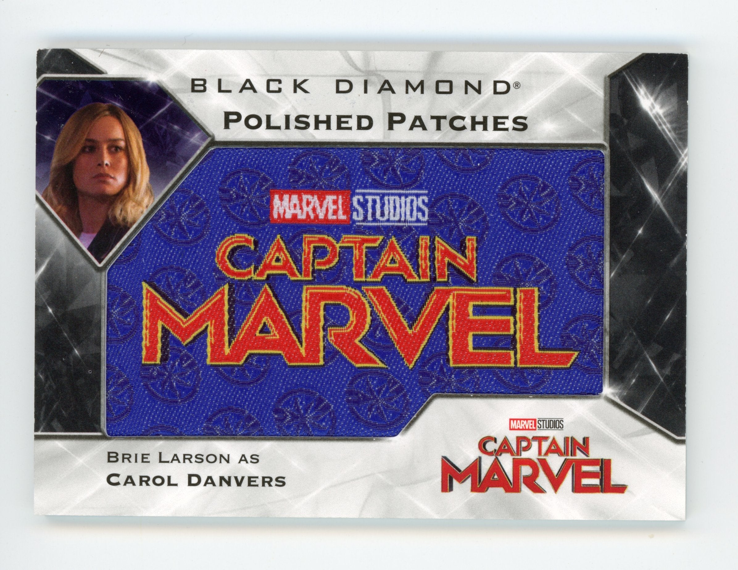 Brie Larson 2021 UD Black Diamond Polished Patches Captain Marvel /49 #PP-CM2