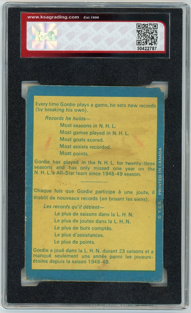 Gordie Howe 1969-70 O-Pee-Chee Signed Auto Red Wings KSA Auth