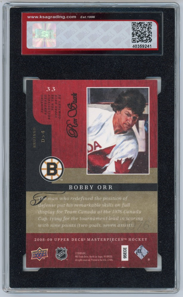 Bobby Orr 2008-09 UD Masterpieces Signed Auto #33 KSA Auth