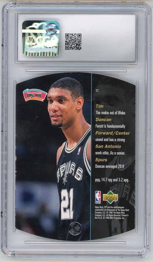 Tim Duncan 1997-98 UD SPx Gold Rookie RC #37 Spurs CGC 8