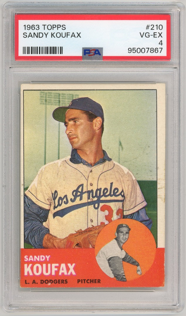 Sandy Koufax 1963 Topps #210 PSA 4 Los Angeles Dodgers PSA 4