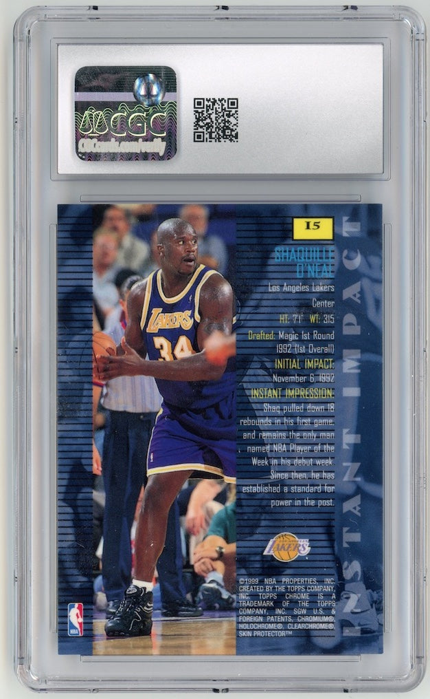 Shaquille O'Neal 1998-99 Topps Chrome Instant Impact #15 Lakers CGC 9