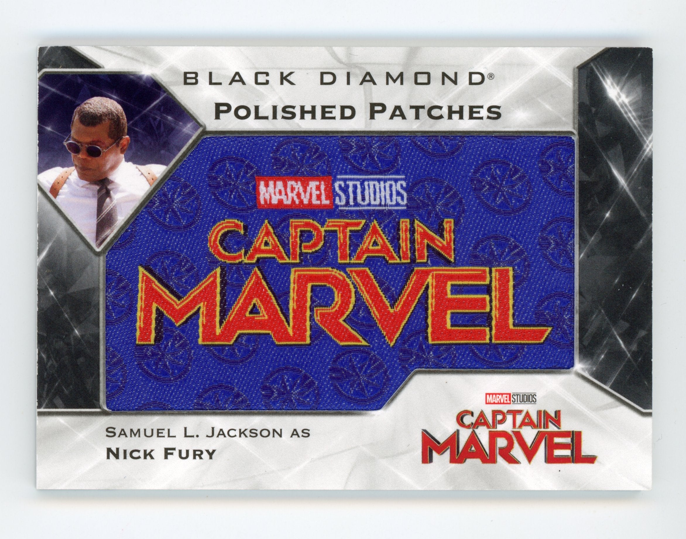 Samuel L Jackson 2021 UD Black Diamond Polished Patches Captain Marvel Nick Fury /49