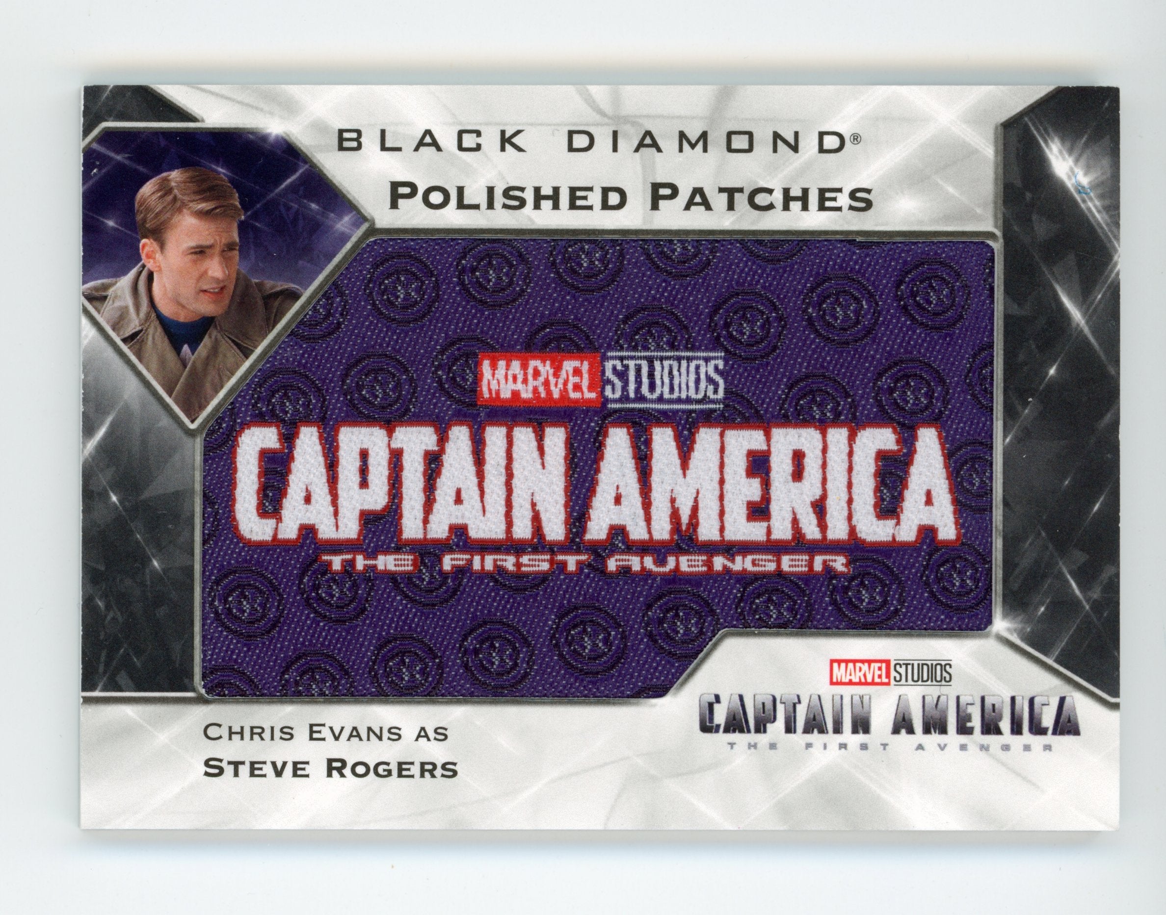 Chris Evans 2021 UD Black Diamond Polished Patches Captain America Steve Rogers /49