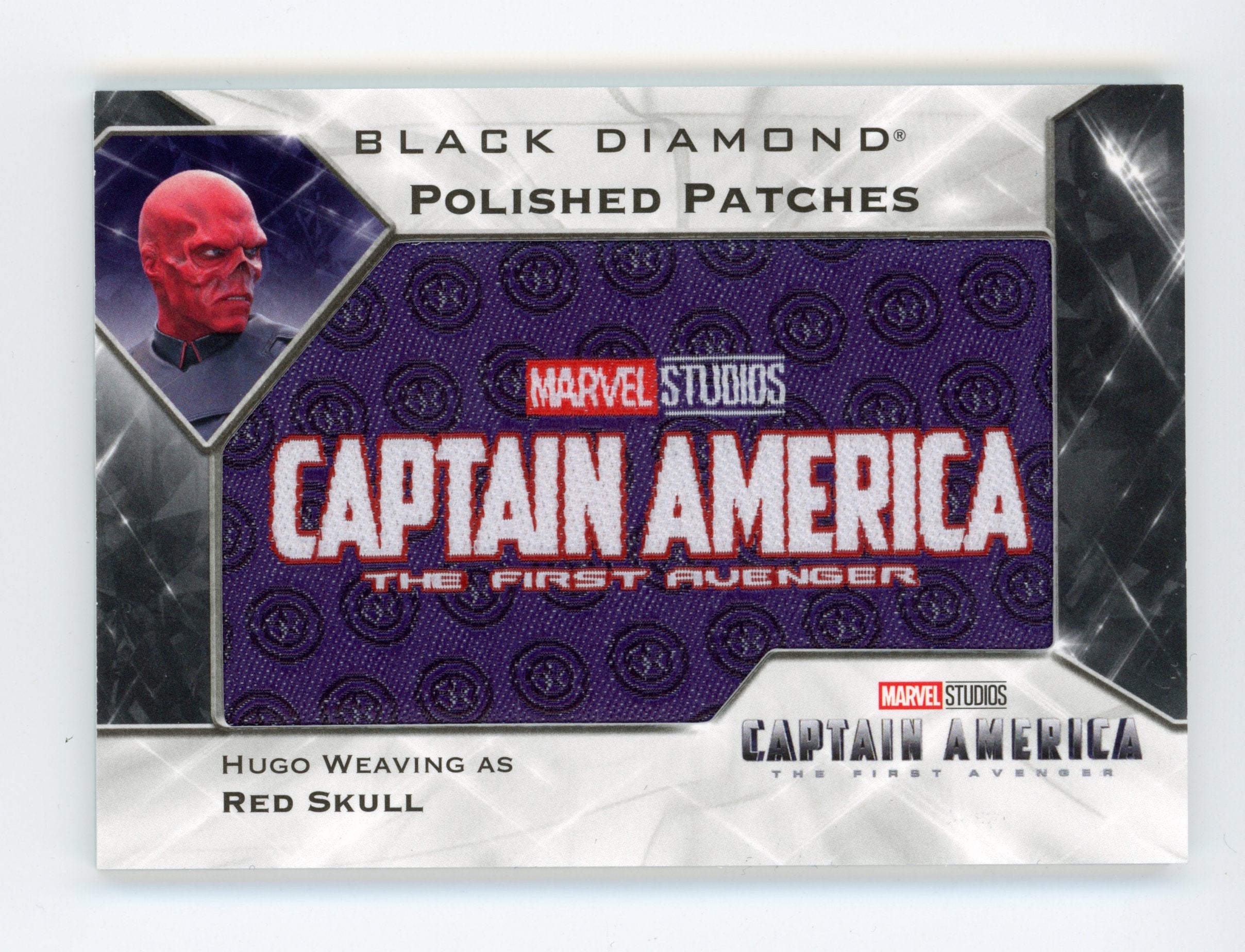 Hugo Weaving 2021 UD Black Diamond Polished Patches Captain America Red Skull /49
