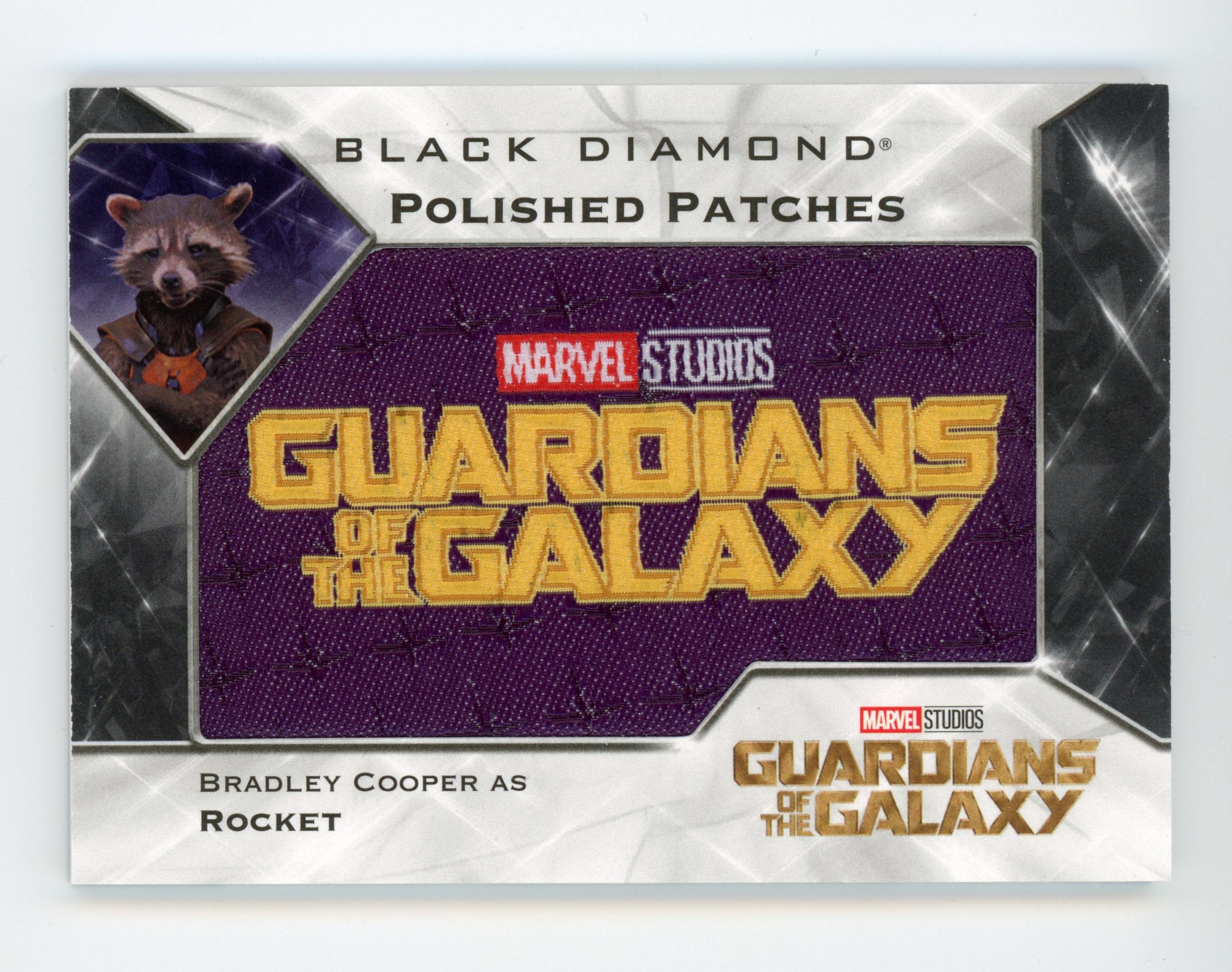 Bradley Cooper 2021 UD Black Diamond Polished Patches Rocket Guardians /49