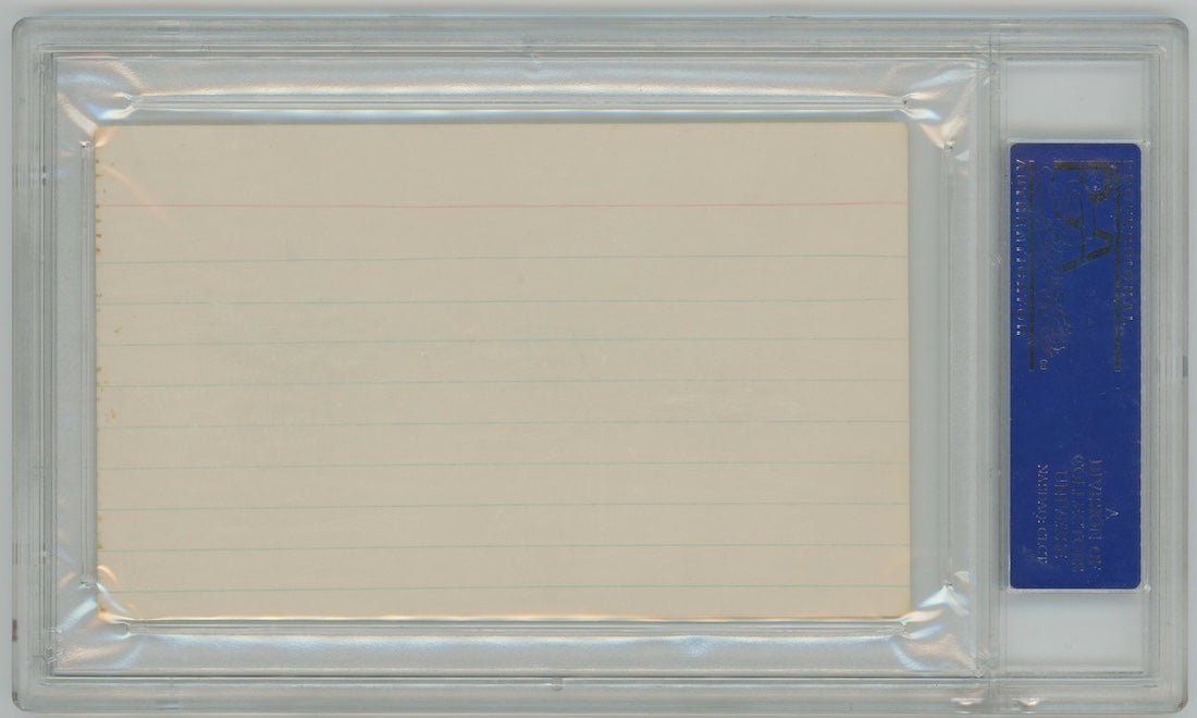 Warren Spahn Atlanta Braves Autographed Signed Index Card PSA