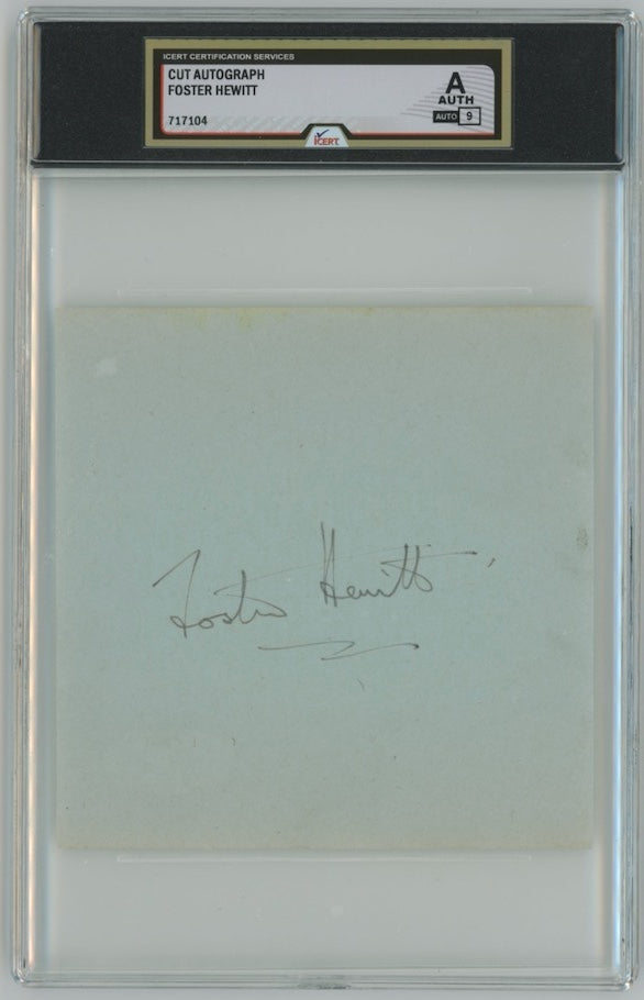 Foster Hewitt Hockey Night In Canada Autographed Signed Album Page JSA COA