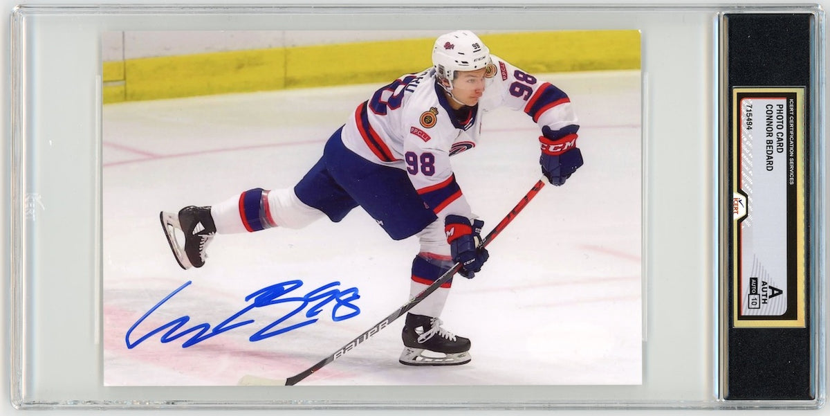 Connor Bedard Regina Pats Chicago Blackhawks Autographed Signed Photo JSA COA