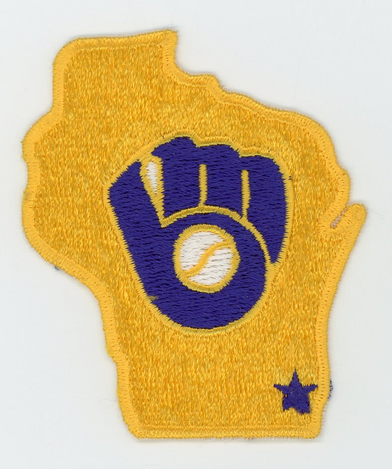 Milwaukee Brewers Wisconsin State Vintage Baseball Jersey Patch GA