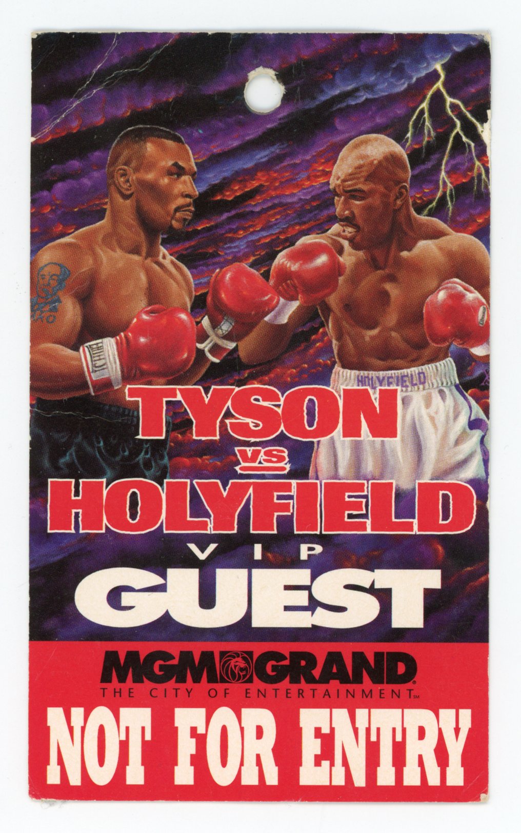 Mike Tyson vs Evander Holyfield VIP Guest Pass MGM Grand Ticket GA