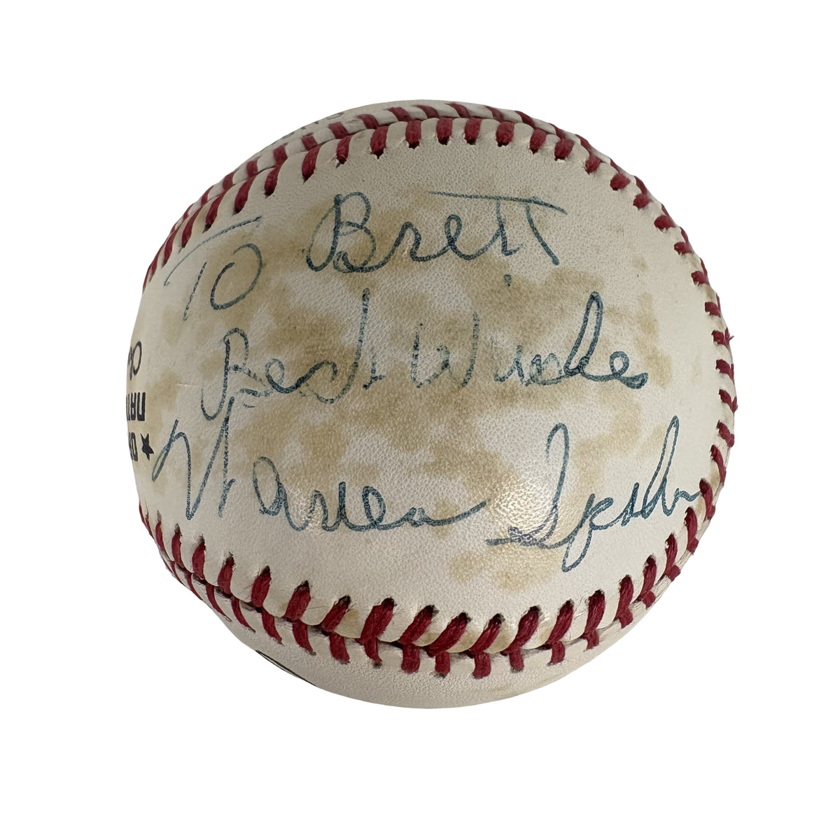 Warren Spahn Milwaukee Braves Autographed Signed Baseball AMCo COA