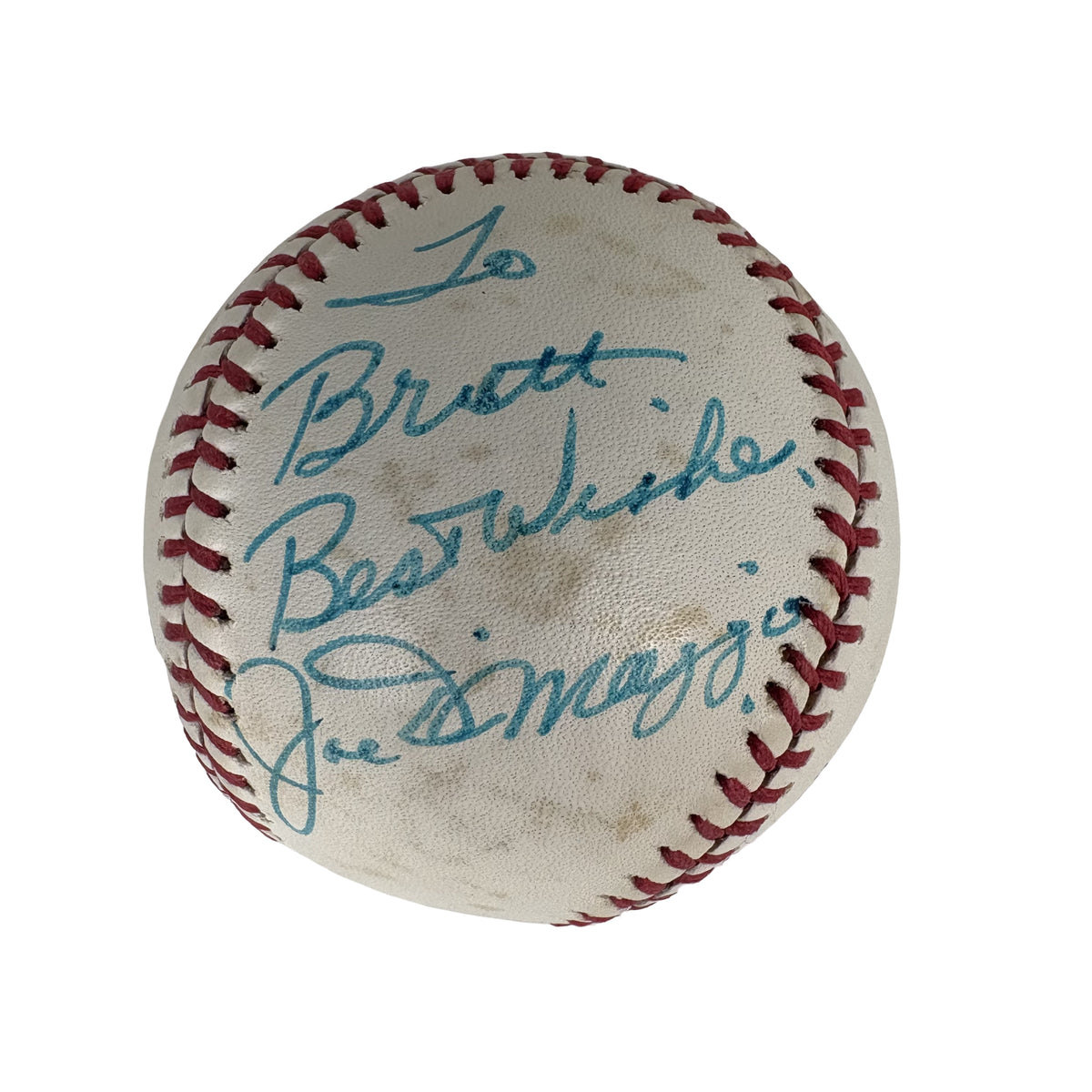Joe DiMaggio New York Yankees Autographed Signed Baseball AMCo COA