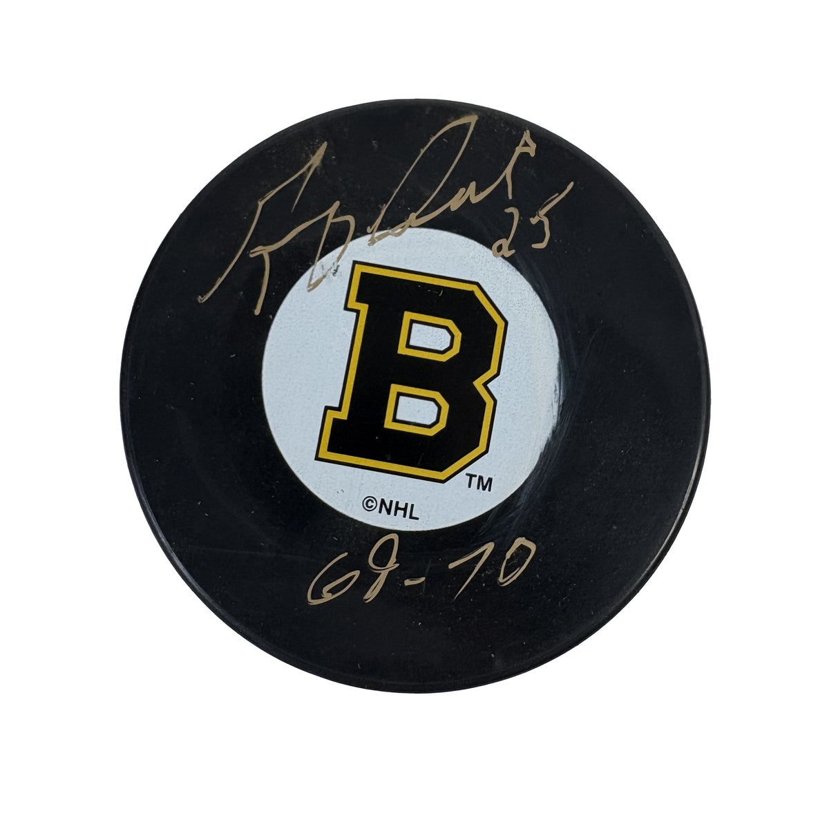 Gary Doak Boston Bruins Autographed Signed Hockey Puck Beckett BAS COA