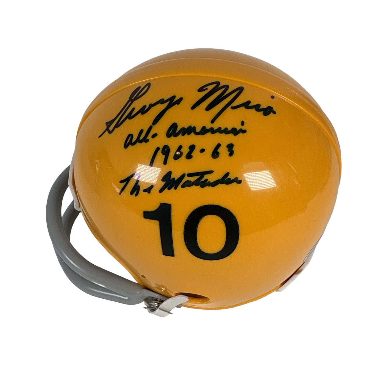 George Mira Miami Matador Autographed Signed Mini Helmet Beckett BAS