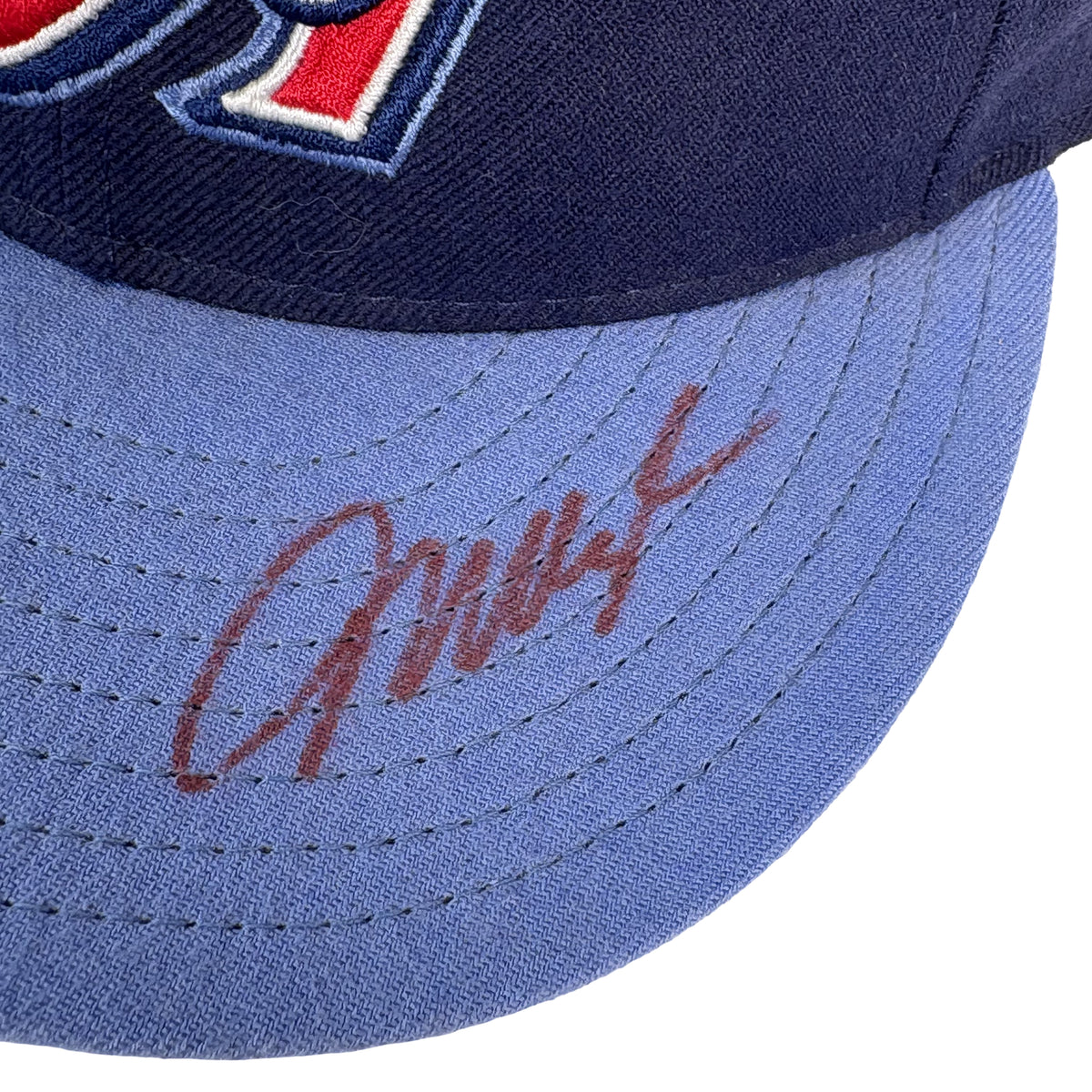 Mo Vaughn Anaheim Angels Autographed Signed Baseball Hat AMCo COA