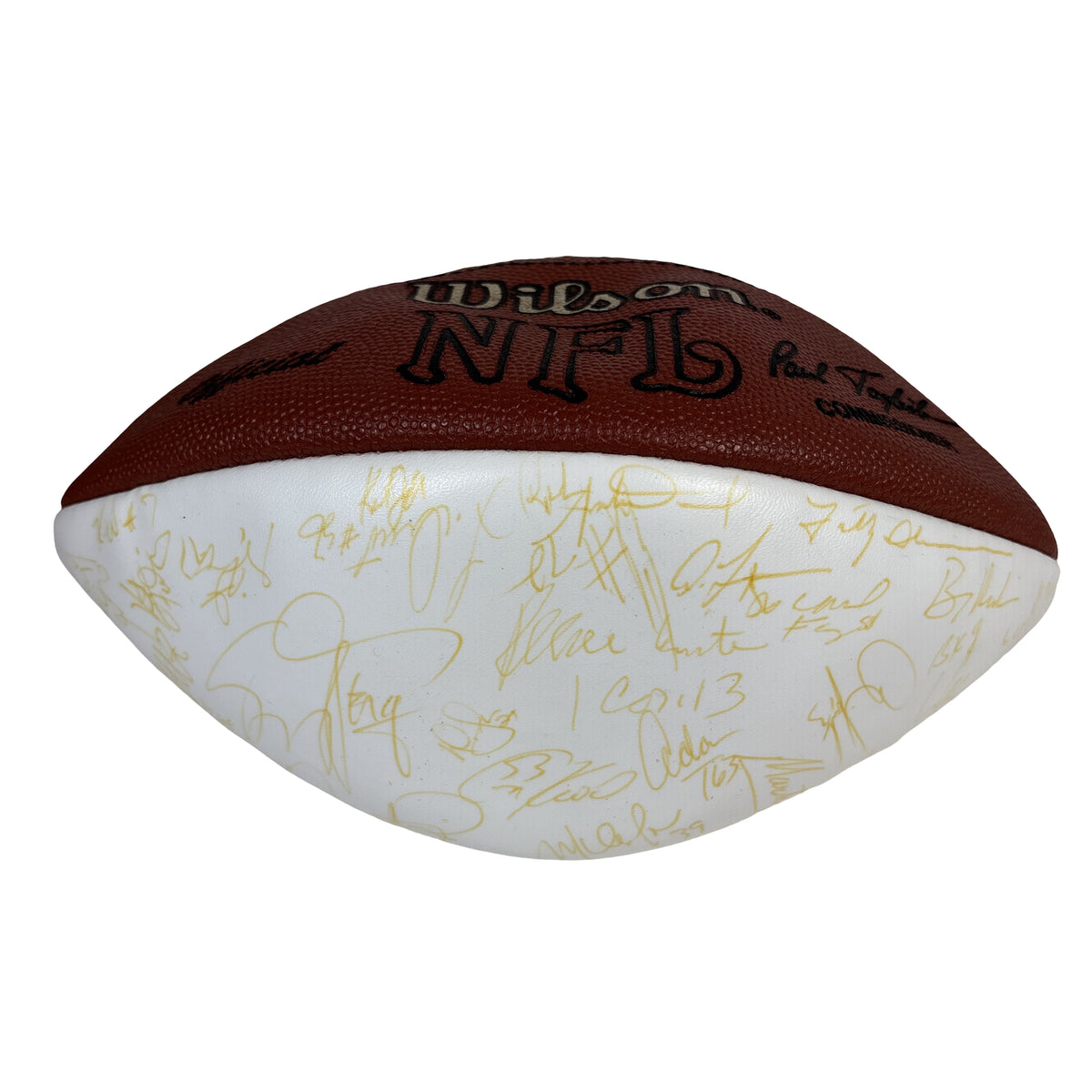 1996 Green Bay Packers Super Bowl Champions Team Autographed Signed Football AMCo LOA