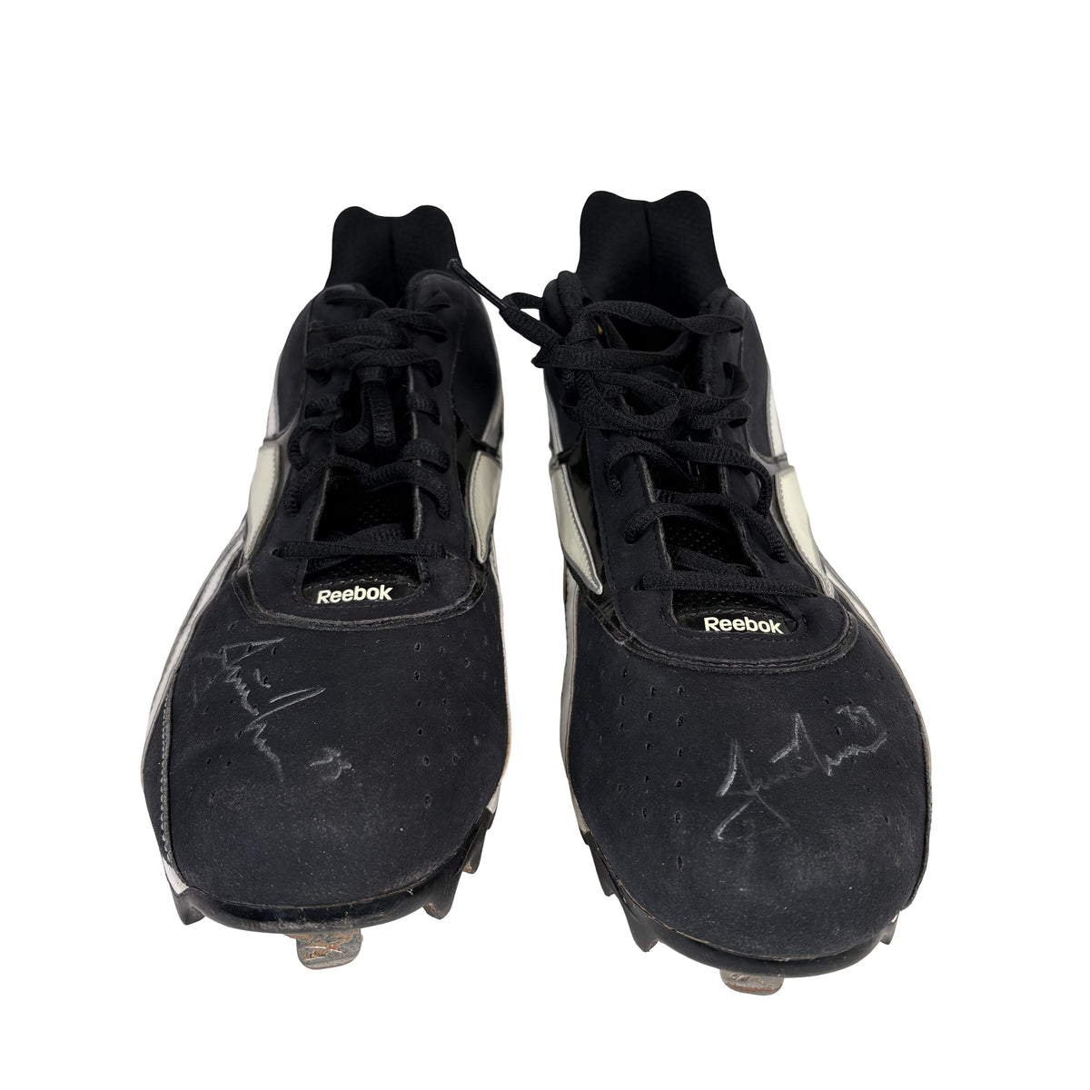 Justin Morneau Minnesota Twins Game Worn Used Signed Baseball Cleats GA