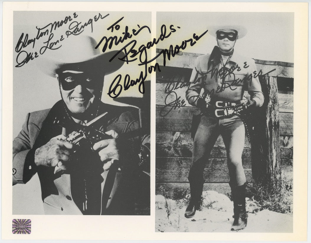 Clayton Moore The Lone Ranger Autographed Signed 8x10 Photo AMCo COA