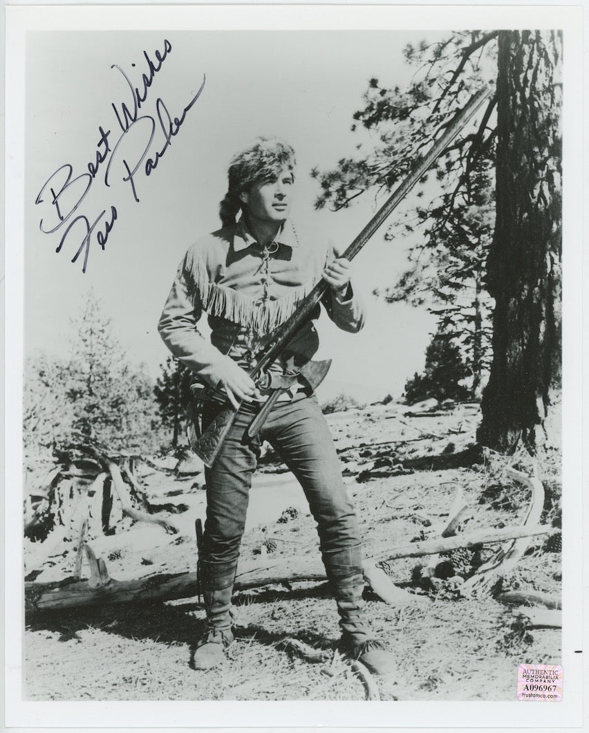 Fess Parker Davy Crockett Autographed Signed 8x10 Photo AMCo COA