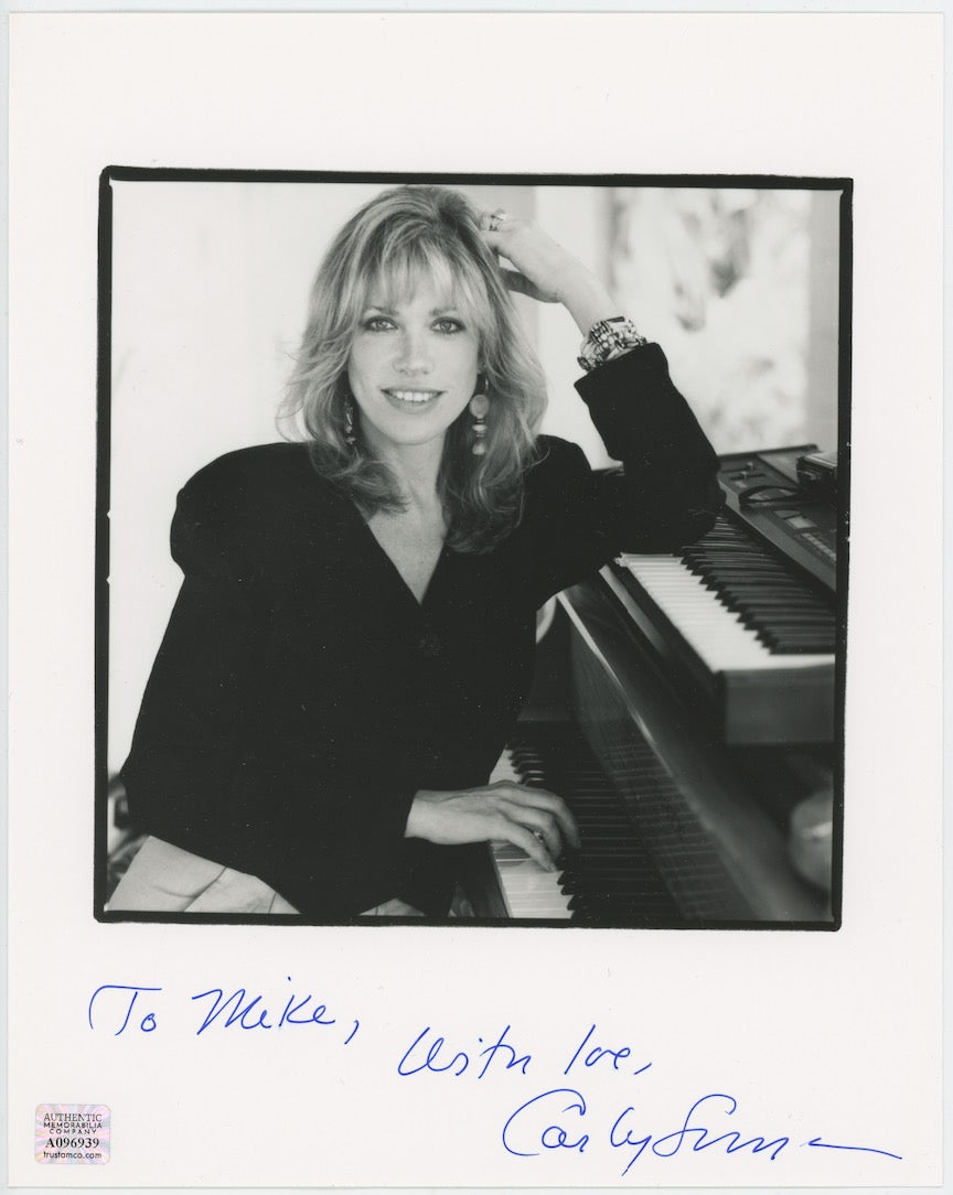 Carly Simon American Singer Autographed Signed 8x10 Photo AMCo COA