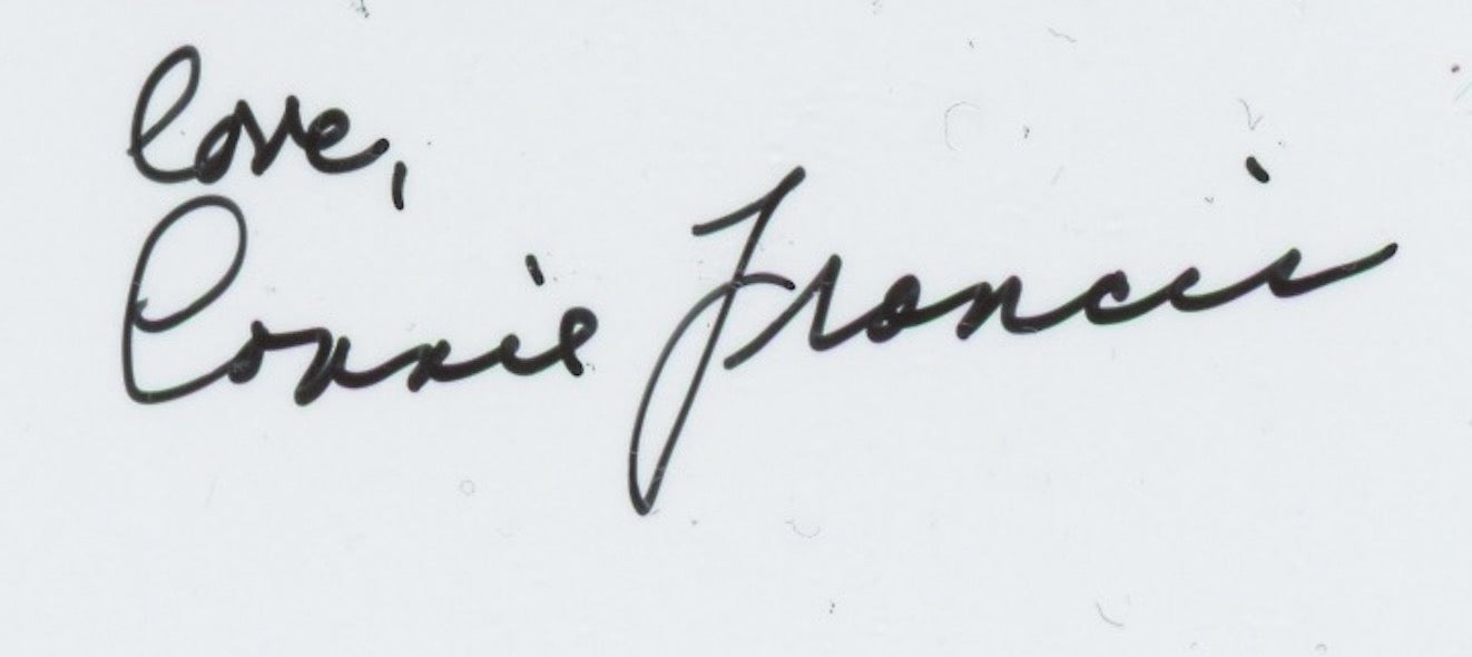 Connie Francis Who's Sorry Now Autographed Signed 8x10 Photo AMCo COA