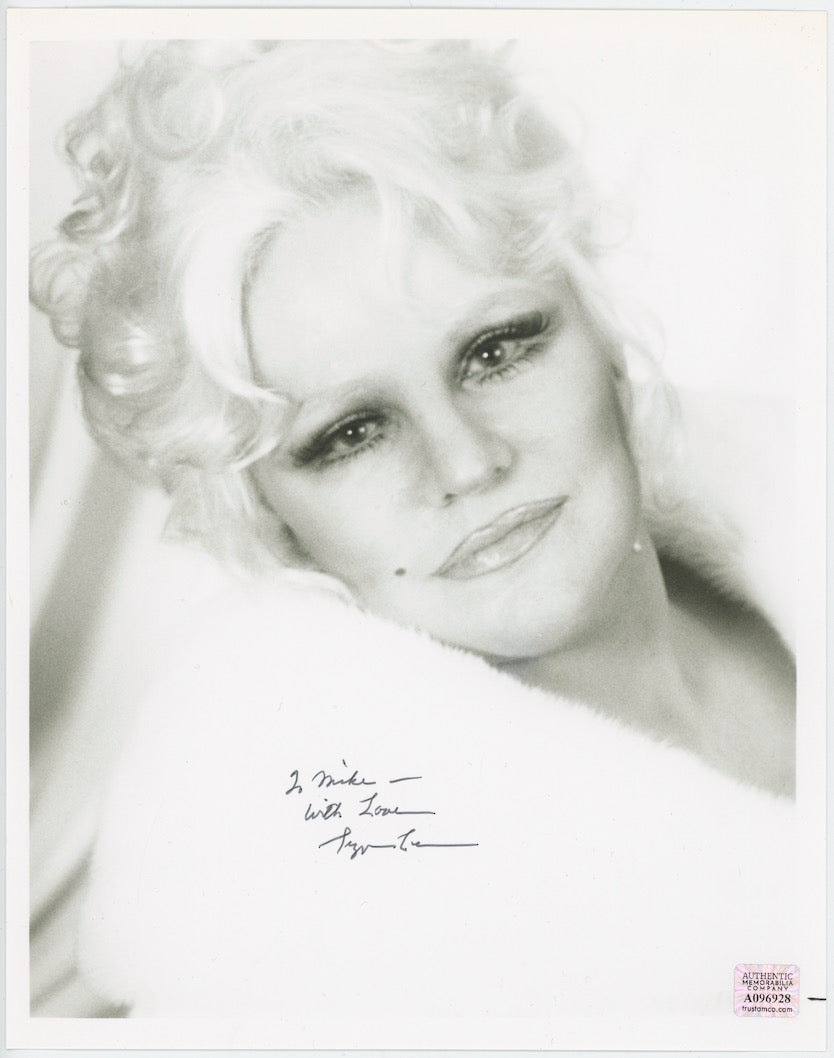 Peggy Lee Jazz Singer Autographed Signed 8x10 Photo AMCo COA