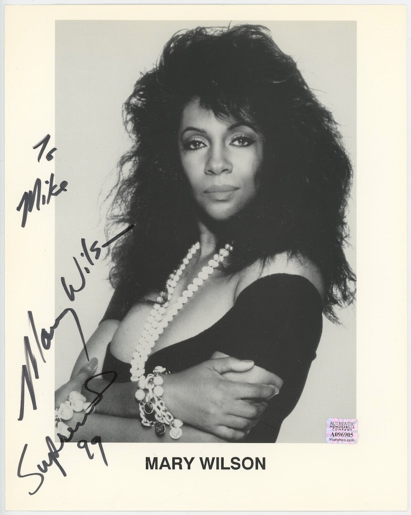 Mary Wilson The Supremes Autographed Signed 8x10 Photo AMCo COA