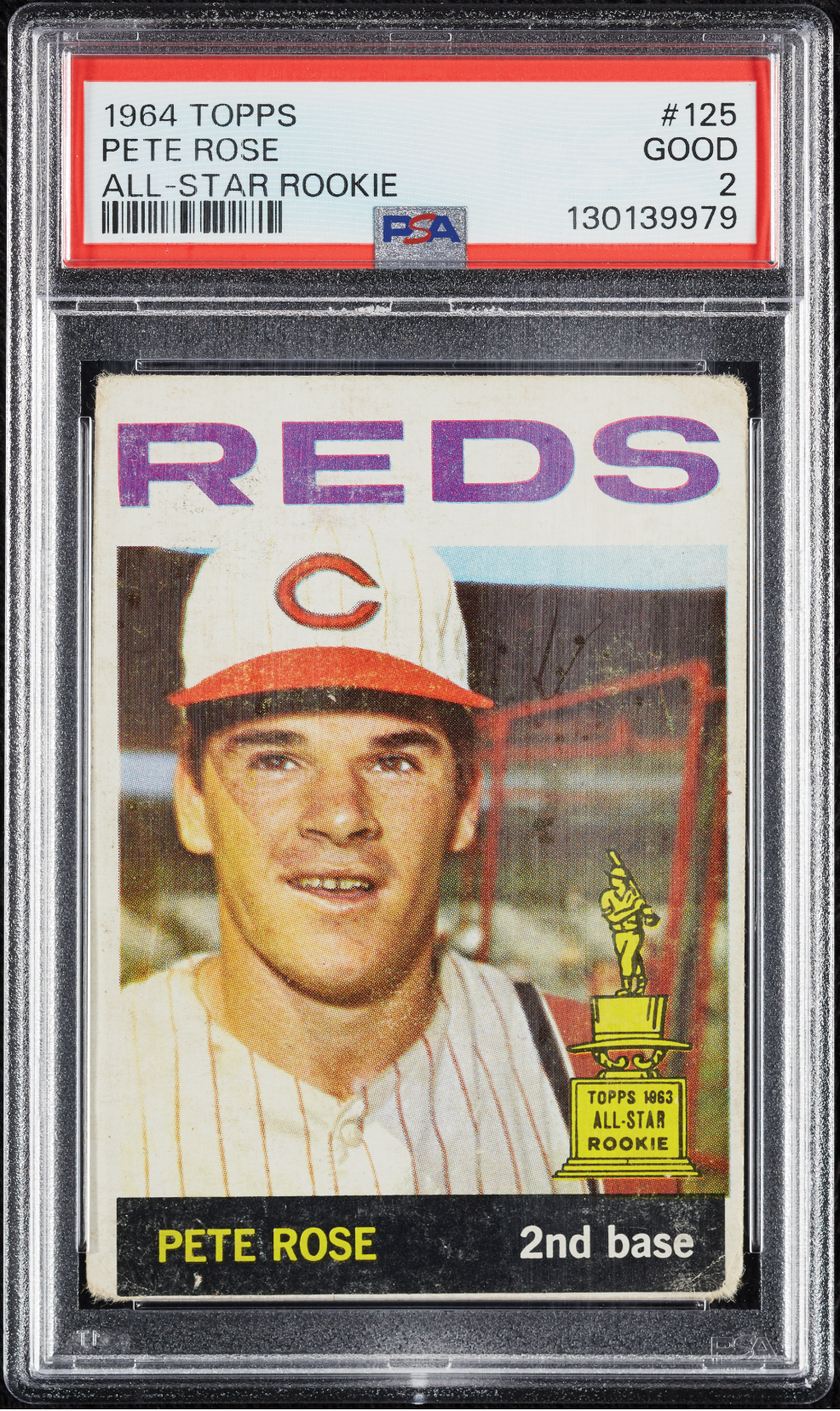 Pete Rose 1964 Topps #125 All-Star Rookie PSA 2 Cincinnati Reds PSA 2