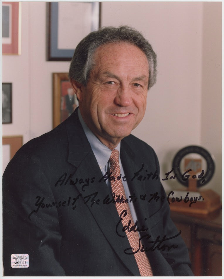 Eddie Sutton Arkansas Kentucky Coach Autographed Signed 8x10 Photo AMCo COA