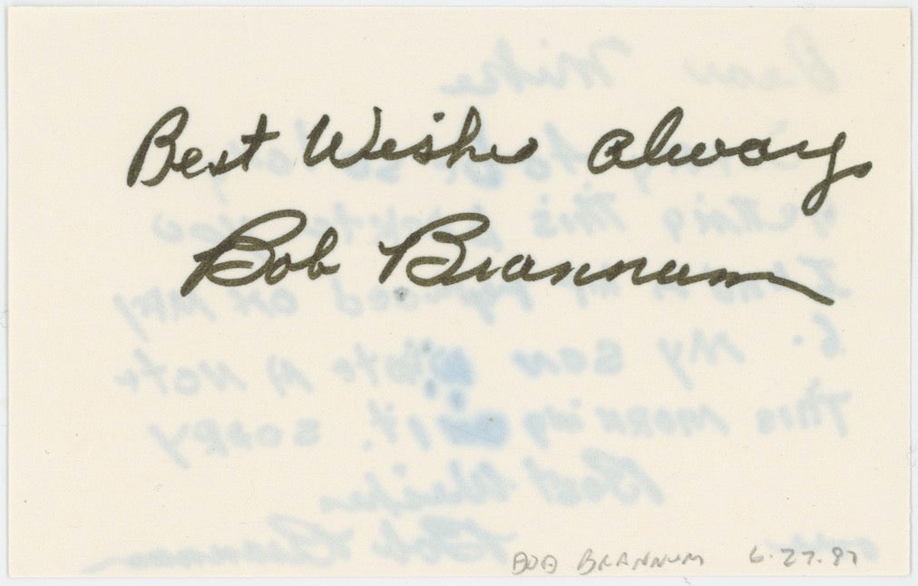 Bob Barnum Vintage Basketball Autographed Signed Index Card Index Card AMCo LOA