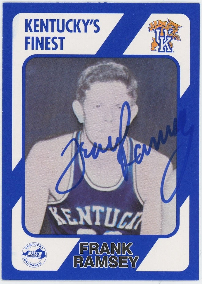 Frank Ramsey 1989 Collegiate Collection #44 Kentucky's Finest Auto Signed AMCo