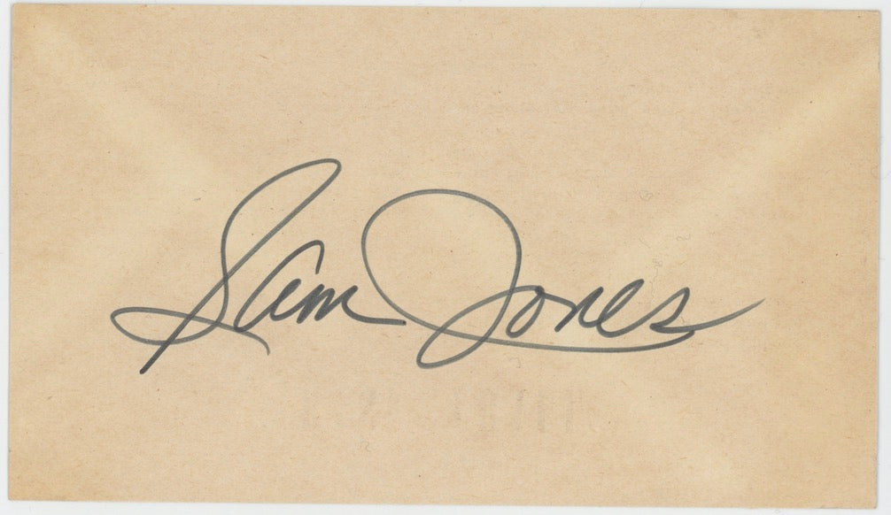 Sam Jones Boston Celtics Autographed Signed Index Card AMCo COA