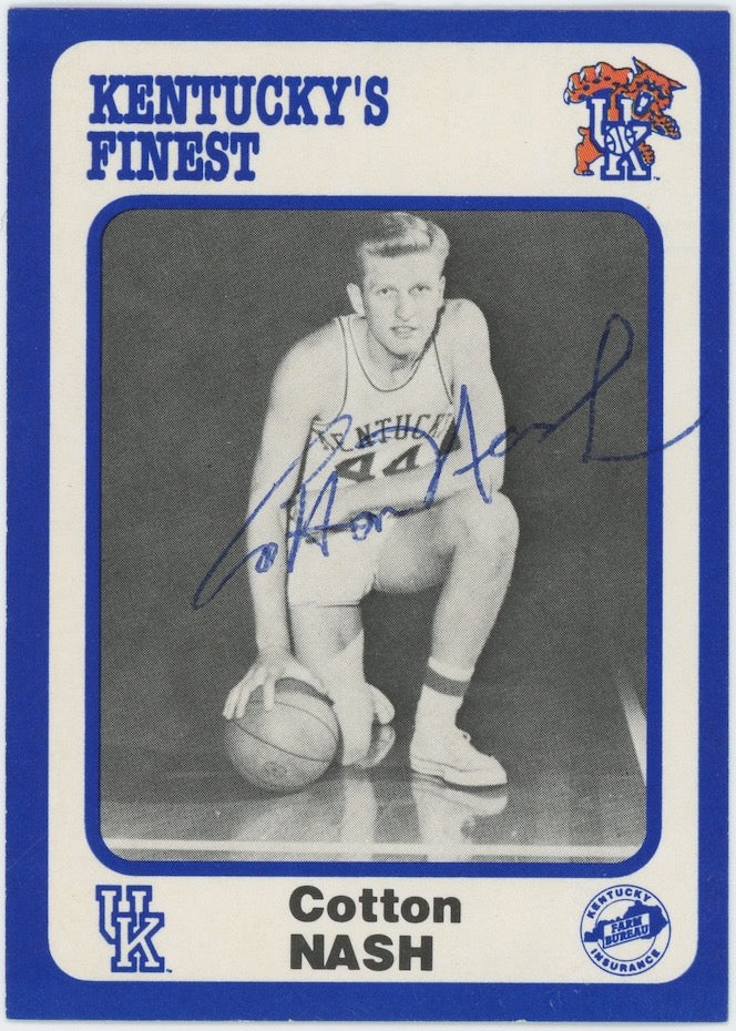 Cotton Nash 1988 Collegiate Collection #172 Kentucky's Finest Wildcat Auto Signed AMCo
