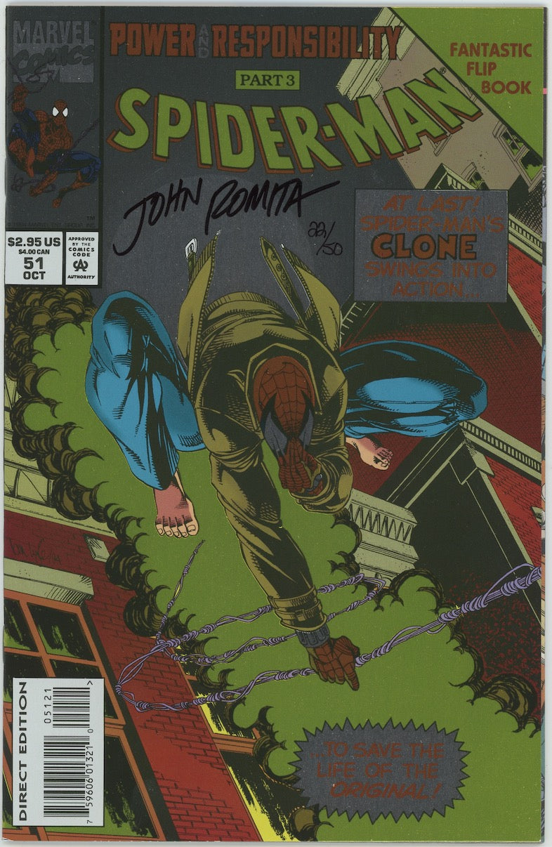 Spider-Man #51 John Romita Sr Autographed Signed /50 Comic Book DF COA