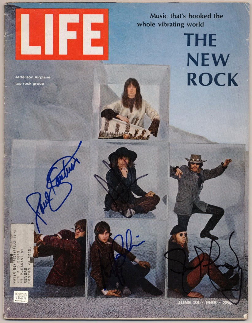 Jefferson Airplane Band Autographed Signed LIFE Magazine AMCo COA