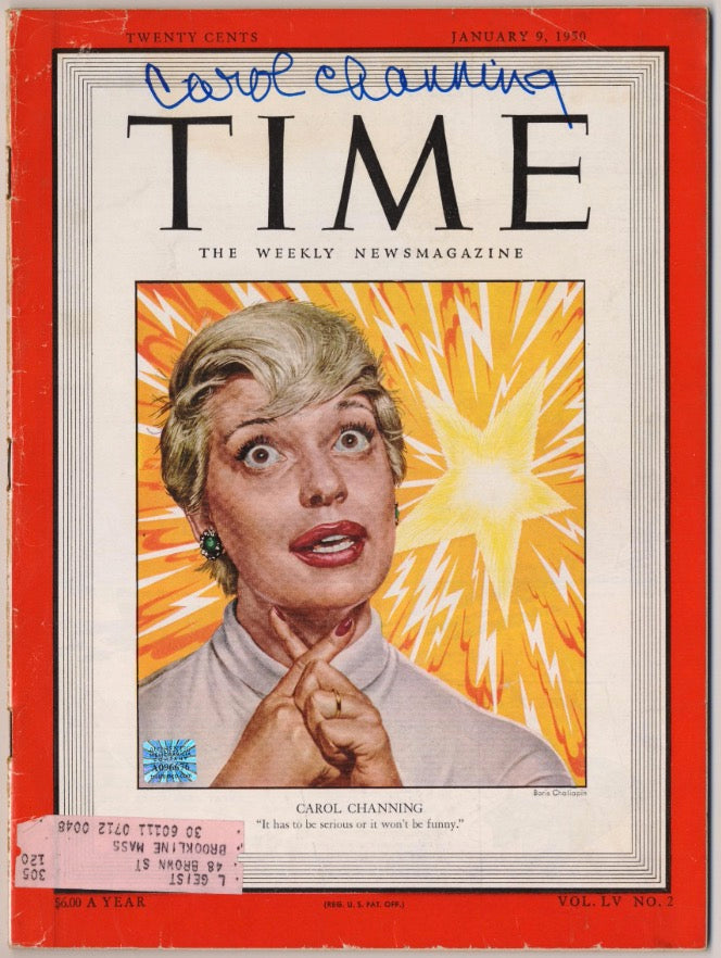 Carol Channing Autographed Signed TIME Magazine AMCo COA