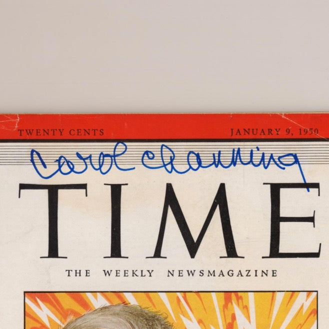 Carol Channing Autographed Signed TIME Magazine AMCo COA