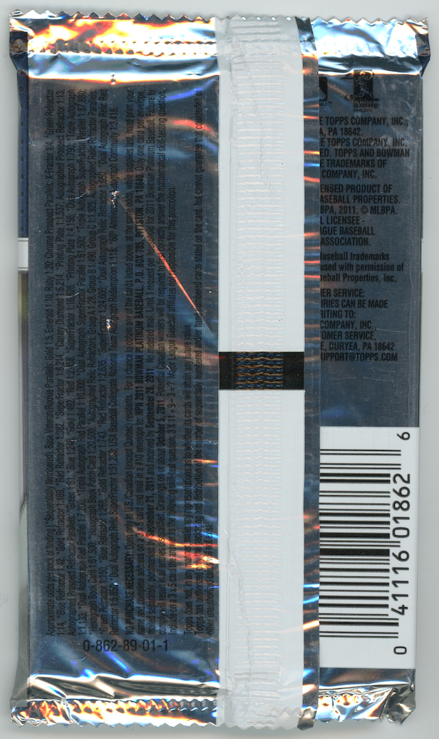 2011 Bowman Platinum MLB Mike Trout Bryce Harper Sealed Hobby Pack