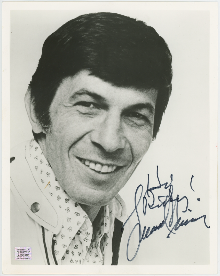 Leonard Nimoy Star Trek Spock Autographed Signed 8x10 Photo AMCo COA