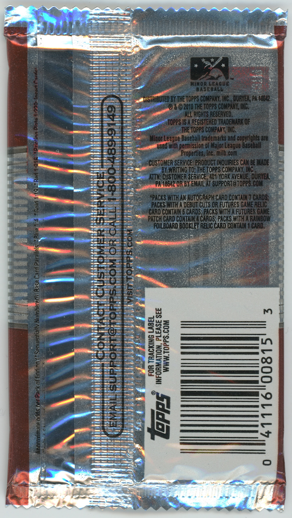 2010 Topps Pro Debut MLB Series 1 Mike Trout Sealed Hobby Pack