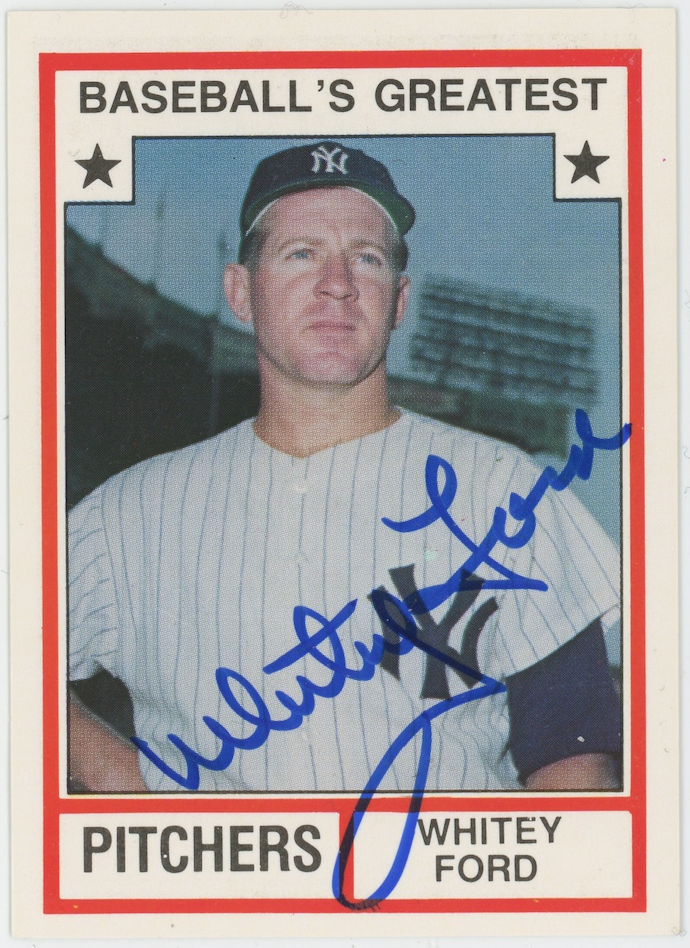 Whitey Ford Auto Signed 1982-83 TCMA Baseball's Greatest Yankees Card