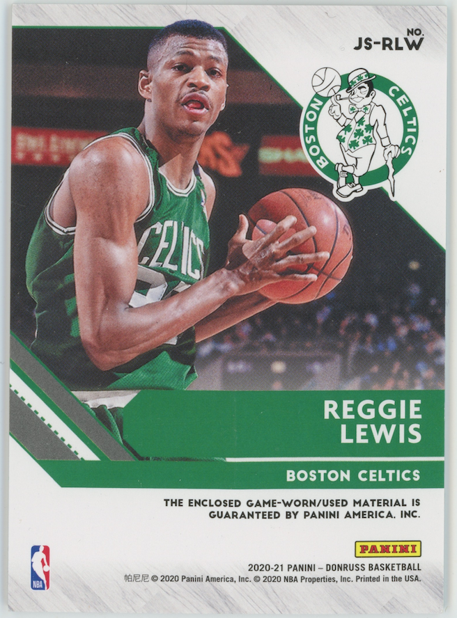 Reggie Lewis 2020-21 Donruss Jersey Series Boston Celtics #JS-RLW