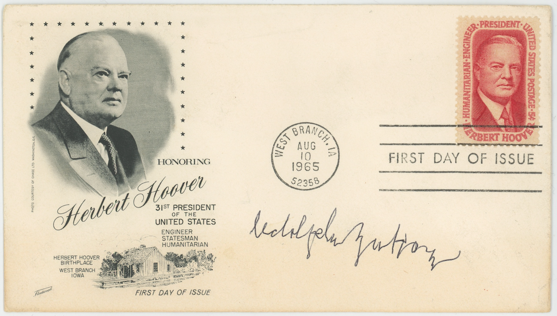 Adolph Zukor Film Producer Autographed Signed FDC Envelope AMCo COA