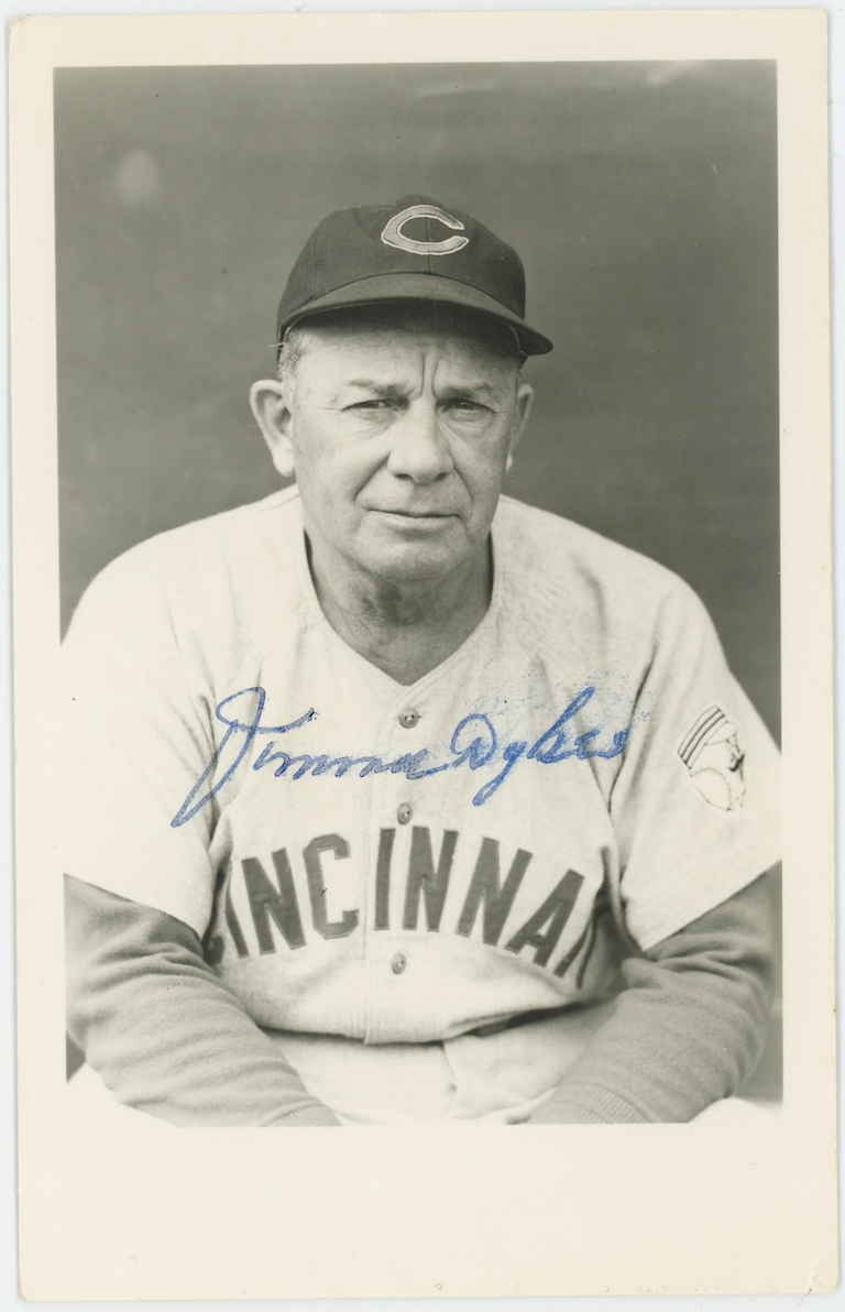 Jimmy Jimmie Dykes Cincinnati Reds Autographed Signed Photo Postcard AMCo COA