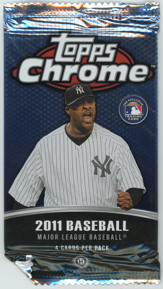 2011 Topps Chrome MLB Freddie Freeman Sealed Hobby Pack