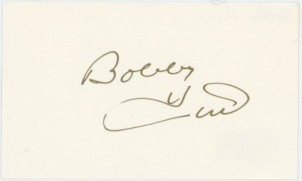 Bobby Hull Chicago Blackhawks Autographed Signed Index Card Beckett BAS