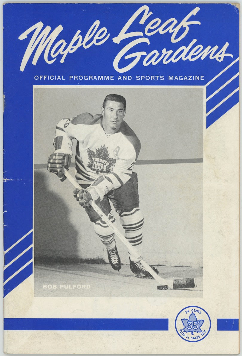 Toronto Maple Leafs Boston Bruins 1964 Vintage Original Program AMCo