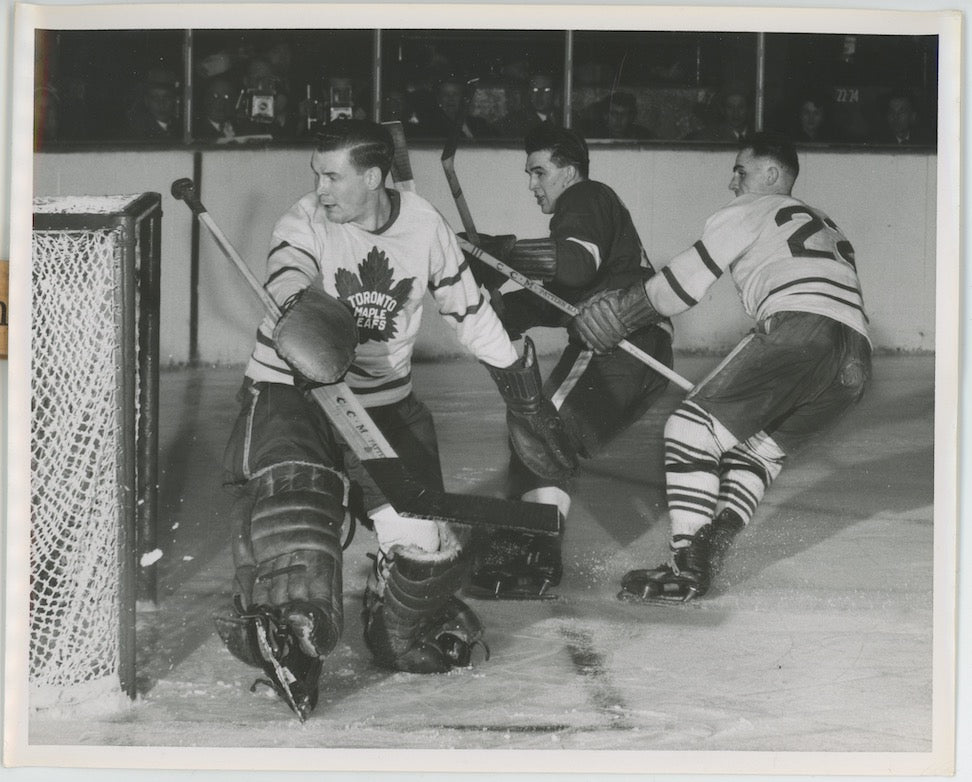 Harry Lumley 1950s Toronto Maple Leafs Original Type 1 8x10 Photo AMCo